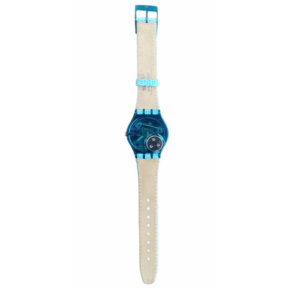 Swatch HAPPY BLUE SRN100 1995 Solar Swiss Made Quartz Watch With Case & Papers - Picture 6 of 8